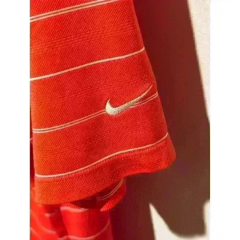 Mens Nike Clemson Tigers Golf Polo Large Dri Fit Orange stripe Paw Logo M